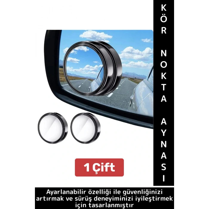Tüm Araçlarla Uyumlu Kolay Montaj Görüş Güvenlik Artıran Oto Yan Ayna Ayarlanabilir Kör Nokta Aynası