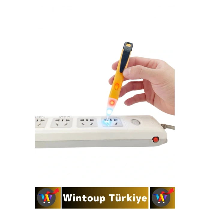 Kompakt Güvenlik Elektrik Kontrol Led Işıklı Hat Tespit Edici Temassız Kablo Priz Voltaj Test Cihazı