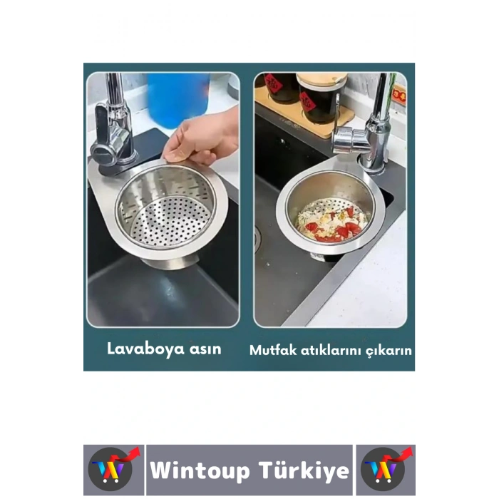 Kolay Kullanım Atık Kalıntı Kötü Koku Önleyen Kuğu Tasarımlı Paslanmaz Mutfak Lavabo Drenaj Sepeti