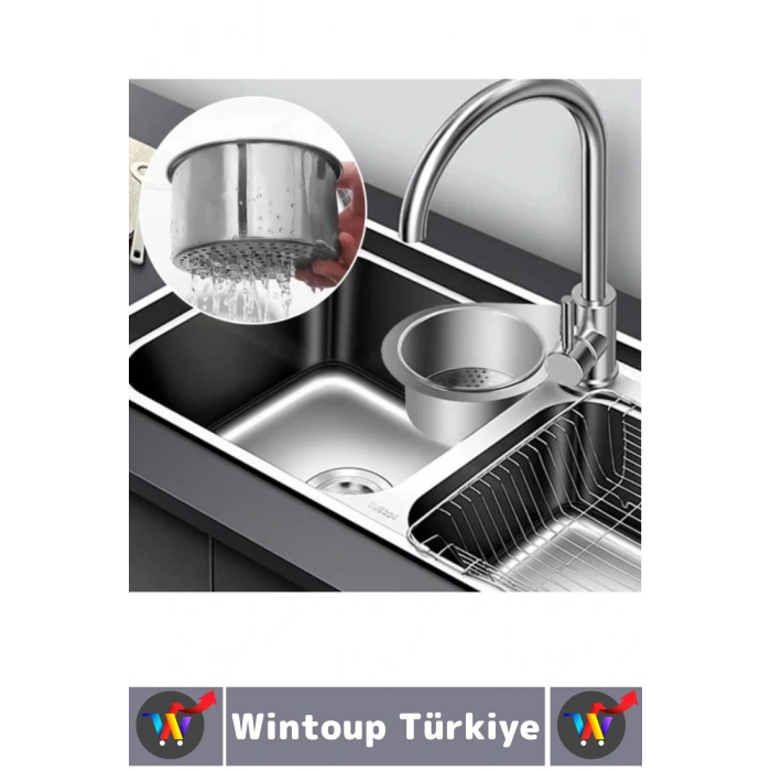 Kolay Kullanım Atık Kalıntı Kötü Koku Önleyen Kuğu Tasarımlı Paslanmaz Mutfak Lavabo Drenaj Sepeti