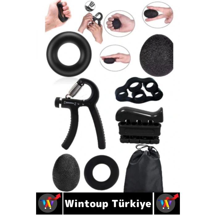 Ev Ofis Fizyoterapi Stres Yönetimi Antrenman El Parmak Güçlendirici Egzersiz 5 Parça Premium Set