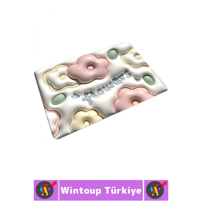 Dayanıklı Uzun Ömürlü Kaymaz Leke Tutmaz Ultra Su Nem Koku Emici Çok Şık 3D Banyo Paspası 40x60 Cm