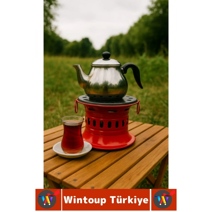 Portatif Balkon Bahçe Kamp Outdoor Jel Yakıt Mum Kullanım 4 Saat Yanma Süre Nostaljik Osmanlı Ocağı