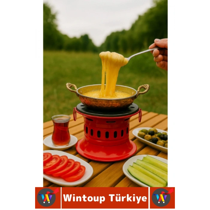 Portatif Balkon Bahçe Kamp Outdoor Jel Yakıt Mum Kullanım 4 Saat Yanma Süre Nostaljik Osmanlı Ocağı