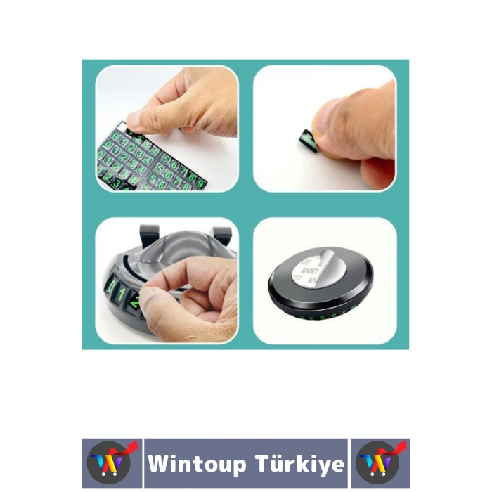 Premium Güçlü Tutuş Oto Organizer 360° Dönebilen Yapışkanlı Numaratörlü Araç İçi Telefon Tutucu