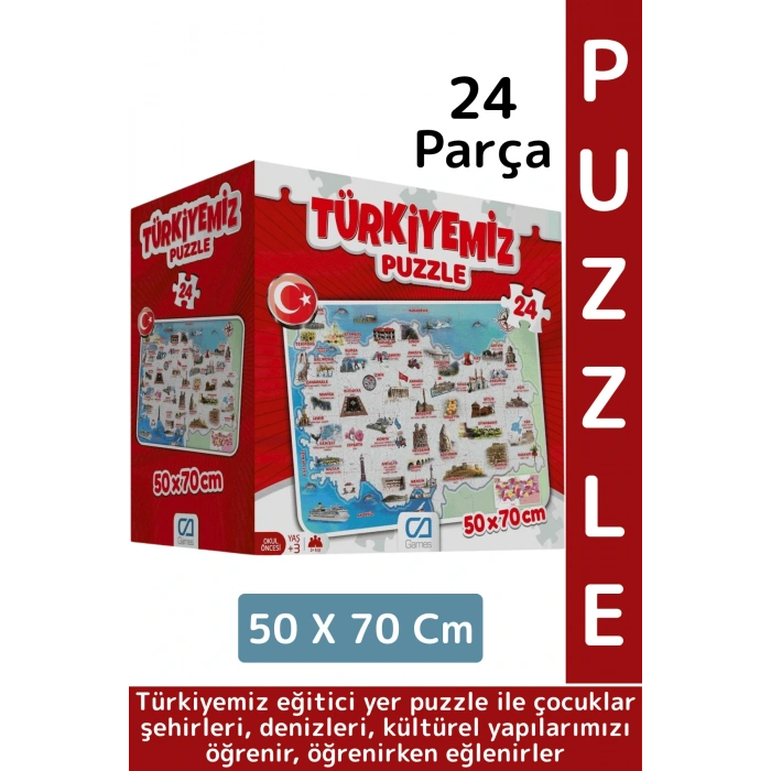 Eğlenceli Şehir Deniz Kültürel Tarihi Yapı Öğretici Bilgi Tazeleyen Eğitici TÜRKİYEMİZ 24 Parça