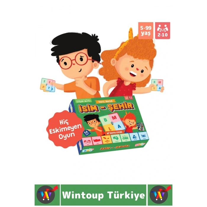 Yeni Nesil Çocuk Genç Yetişkin Dil Bilgisi Hafıza Gelişim Öğretici Eğlenceli Oyun İSİM ŞEHİR 54 Kart