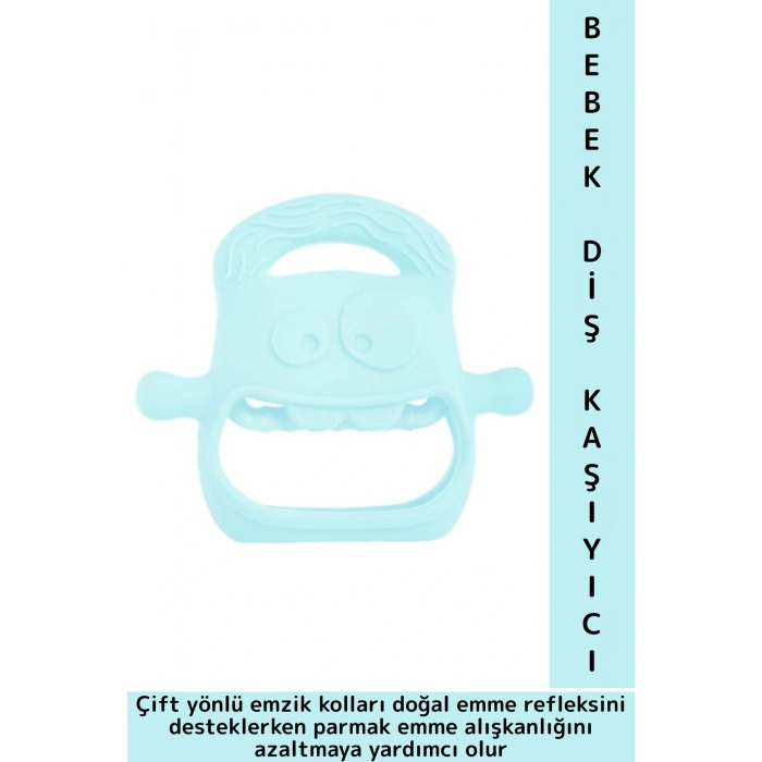 Gıda Sınıfı BPA Free Bebek Parmak Emme Alışkanlığı Azaltan Masaj Etkili Yumuşak Silikon Diş Kaşıyıcı