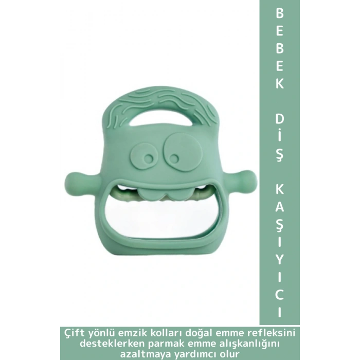 Gıda Sınıfı BPA Free Bebek Parmak Emme Alışkanlığı Azaltan Masaj Etkili Yumuşak Silikon Diş Kaşıyıcı