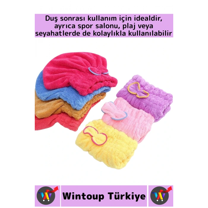 Her Baş Ölçüsüne Uyumlu Esnek Yüksek Hızlı Emici Banyo Havuz Duş Mikrofiber Havlu Saç Kurutma Bonesi