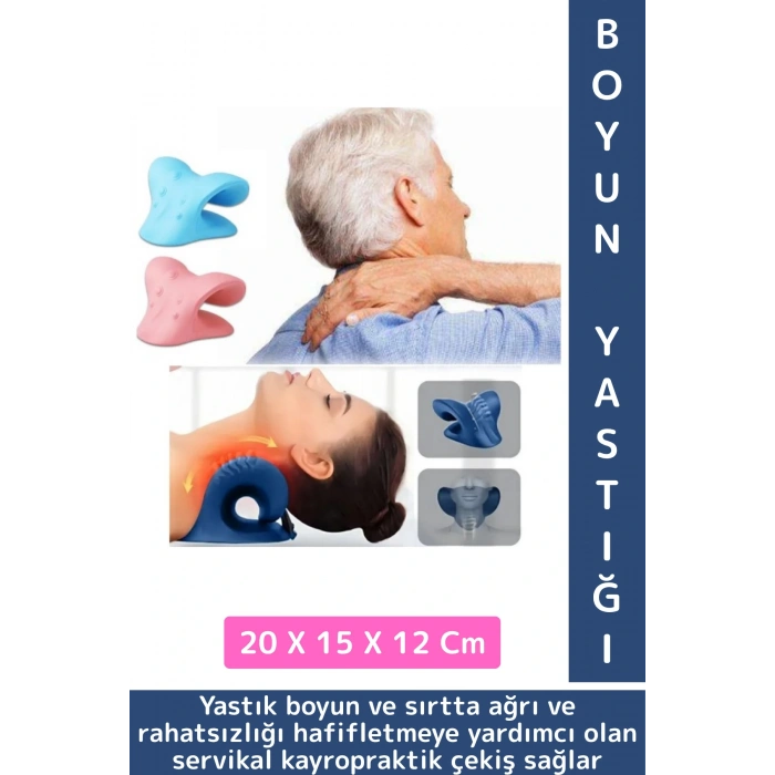 Premium Boyun Omuz Sırt Sertlik Gerginlik Ağrı Azaltan Gevşetici Rahatlatıcı Yastık 20 X 15 X 12 Cm