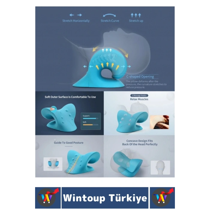 Premium Boyun Omuz Sırt Sertlik Gerginlik Ağrı Azaltan Gevşetici Rahatlatıcı Yastık 20 X 15 X 12 Cm