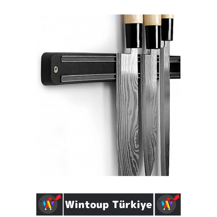 Dayanıklı Kolay Montaj Güvenilir Metal Mutfak Aletleri Çok Şık Pratik Mıknatıslı Bıçak Askısı 55 Cm