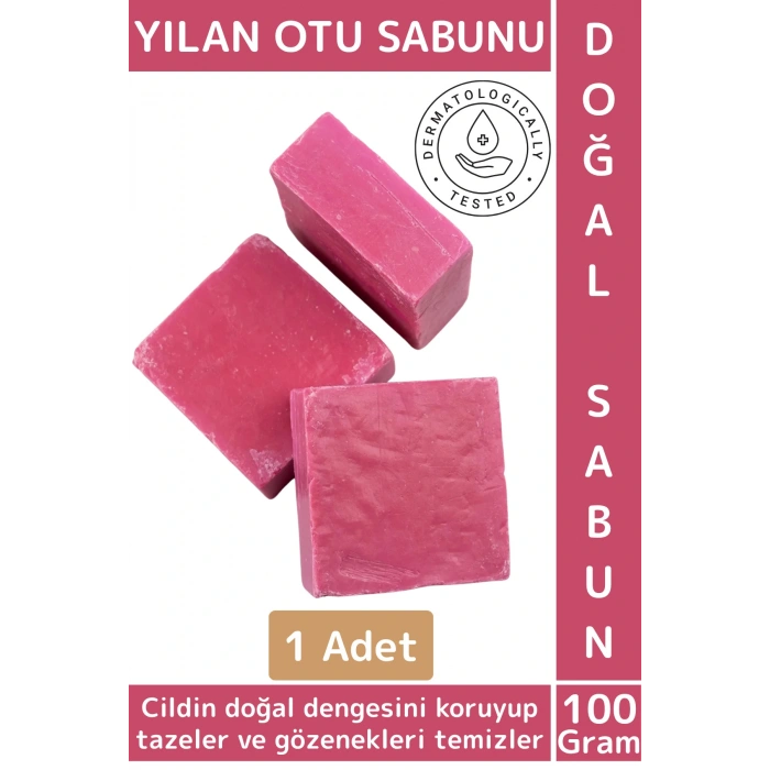 Doğal %100 Saf Saç Cilt Vücut Cilt Dengesi Koruyan Tazeleyen Gözenekleri Temizleyen Yılan Otu Sabunu