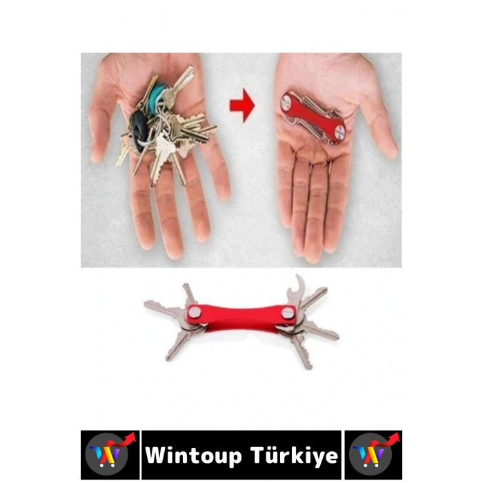 Kompakt Ses Çıkarmaz Karışıklık Önleyen USB Bıçak Şişe Açacağı Pratik Akıllı Anahtarlık Düzenleyici