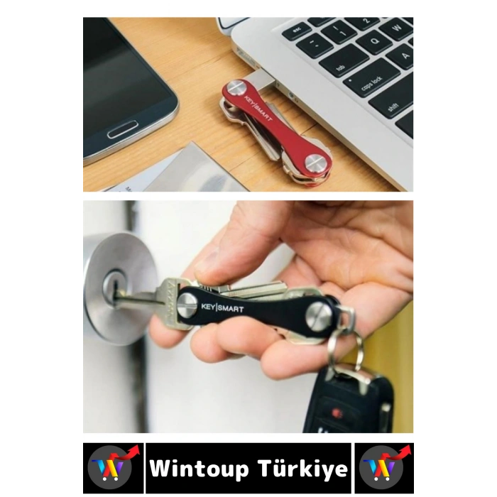 Kompakt Ses Çıkarmaz Karışıklık Önleyen USB Bıçak Şişe Açacağı Pratik Akıllı Anahtarlık Düzenleyici