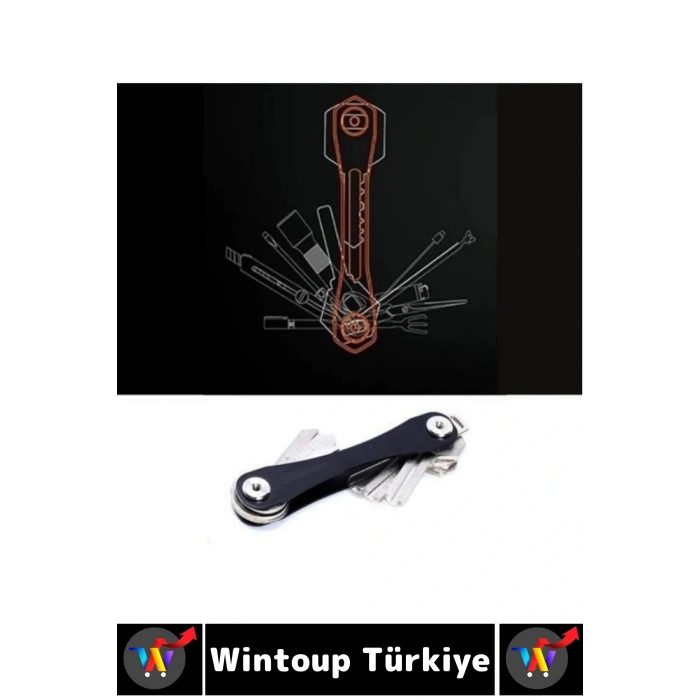 Kompakt Ses Çıkarmaz Karışıklık Önleyen USB Bıçak Şişe Açacağı Pratik Akıllı Anahtarlık Düzenleyici