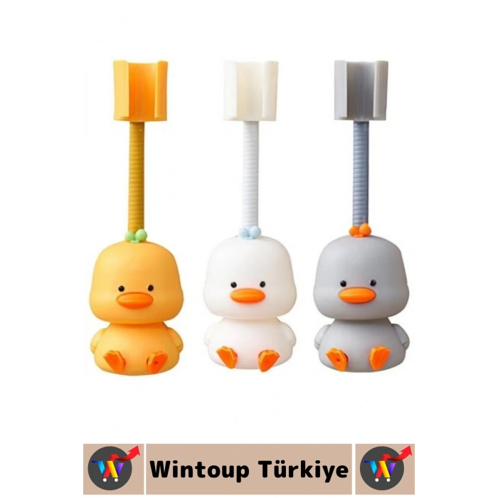 Kendinden Yapışkanlı Sünger Lif Aksesuar Düzenleyici Sevimli Hayvan Figürü Duş Başlığı Tutucu 2 Adet