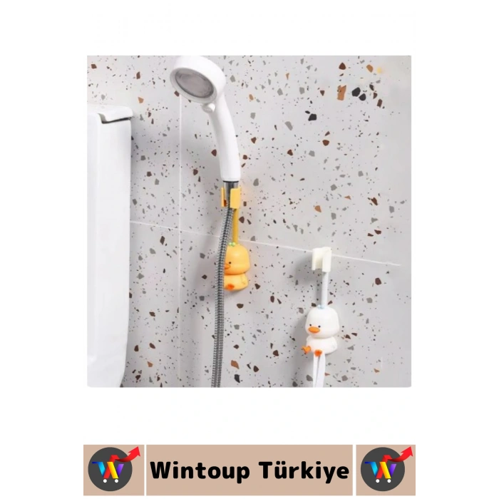 Kendinden Yapışkanlı Sünger Lif Aksesuar Düzenleyici Pratik Sevimli Hayvan Figürü Duş Başlığı Tutucu