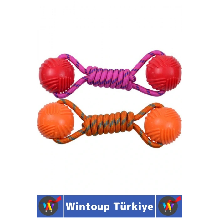 Evcil Hayvan Ağız Diş Kaşıma Çiğneme Temizleme Eğlenceli Vakit Kauçuk Top Köpek Oyuncağı 2 Adet