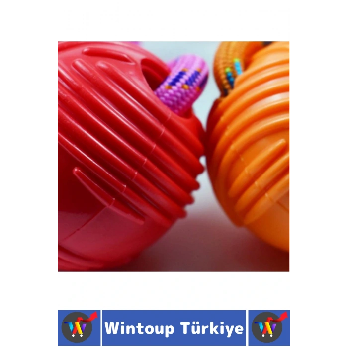 Evcil Hayvan Ağız Diş Kaşıma Çiğneme Temizleme Eğlenceli Vakit Kauçuk Top Köpek Oyuncağı 2 Adet