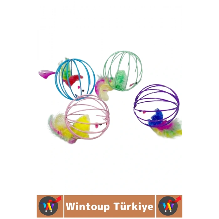 Evcil Hayvan İlgi Çekici Eğlenceli Vakit Zihinsel Gelişim Kafesli Fareli Kedi Köpek Oyun Topu