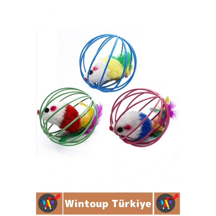 Evcil Hayvan İlgi Çekici Eğlenceli Vakit Zihinsel Gelişim Kafesli Fareli Kedi Köpek Oyun Topu
