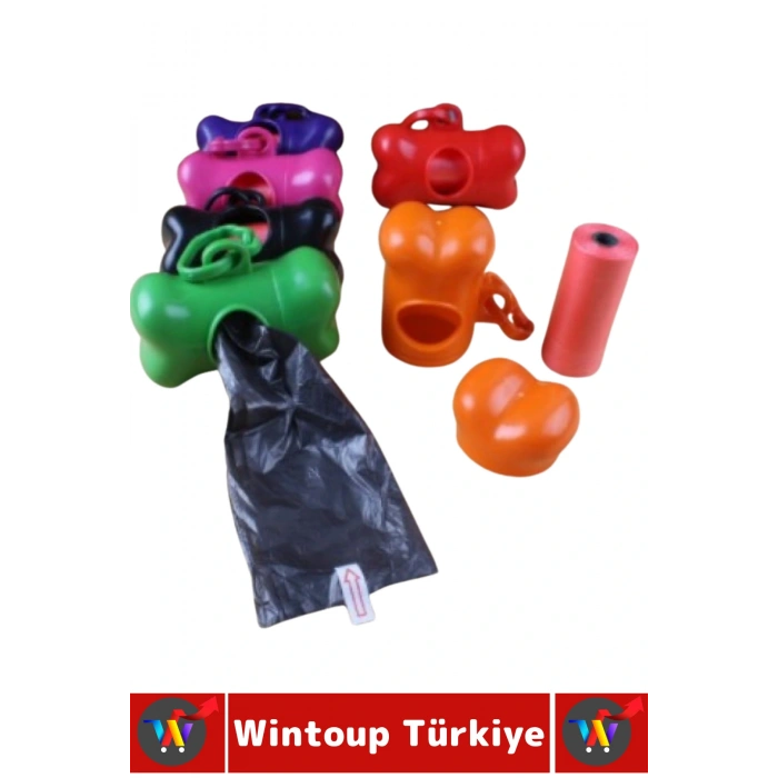 Evcil Hayvan Tasma Kemer Asılabilir Pratik Kedi Köpek Hijyenik Dışkı Poşet Çanta 15li Poşet Hediye