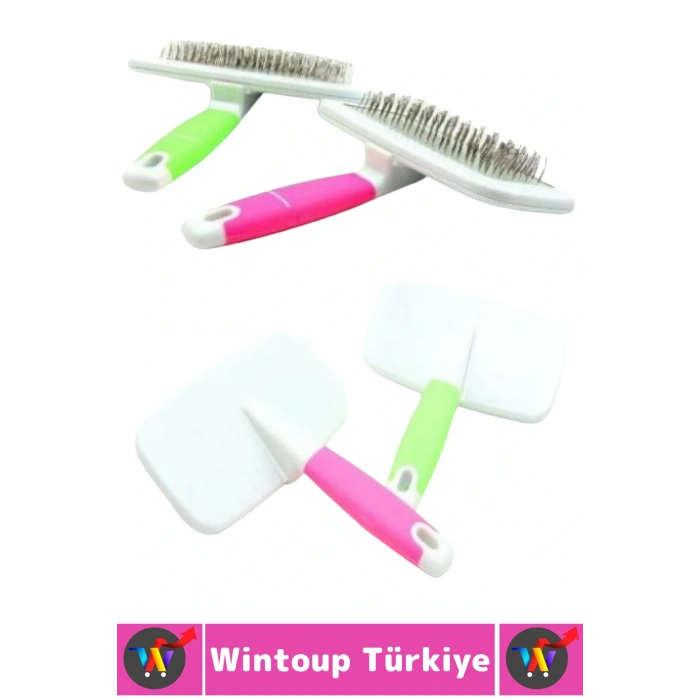 Evcil Hayvan Hijyenik Tüy Toplama Bakım Temizlik Küçük Irk Köpek Kedi İnce Telli Tarama Fırçası