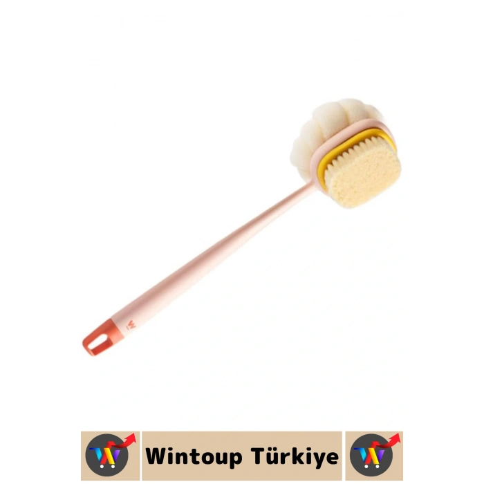 Ergonomik Tutuş Hassas Derin Temizlik Çift Taraflı Asılabilir Saplı Banyo Duş Fırçası 35 X 6.5 Cm