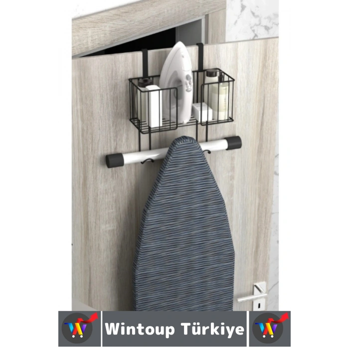 Montaj Gerektirmez Dayanıklı Yer Tasarruflu Kapı Arkası Pratik Kullanım Ütü Masası Asma Aparatı