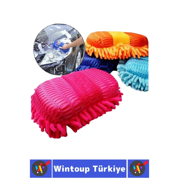 Ergonomik Oto İç Dış Bakım Temizlik Çizilme Önleyici Özel Püsküllü Premium Araba Yıkama Eldiveni