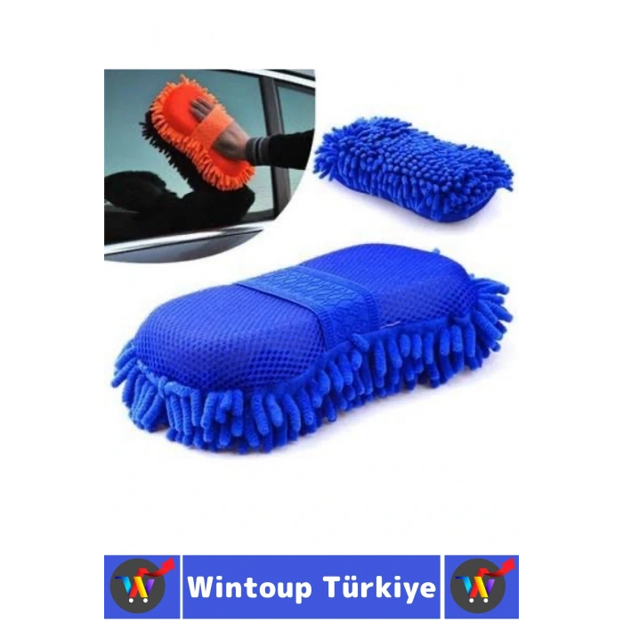 Ergonomik Oto İç Dış Bakım Temizlik Çizilme Önleyen Özel Püskül Premium Araba Yıkama Eldiveni 2 Adet