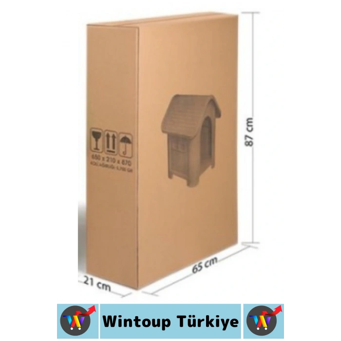 Premium Dayanıklı Dış Mekan Bahçe Teras Hava Akışlı Pencere Korumalı Giriş Kapılı Plastik Köpek Evi