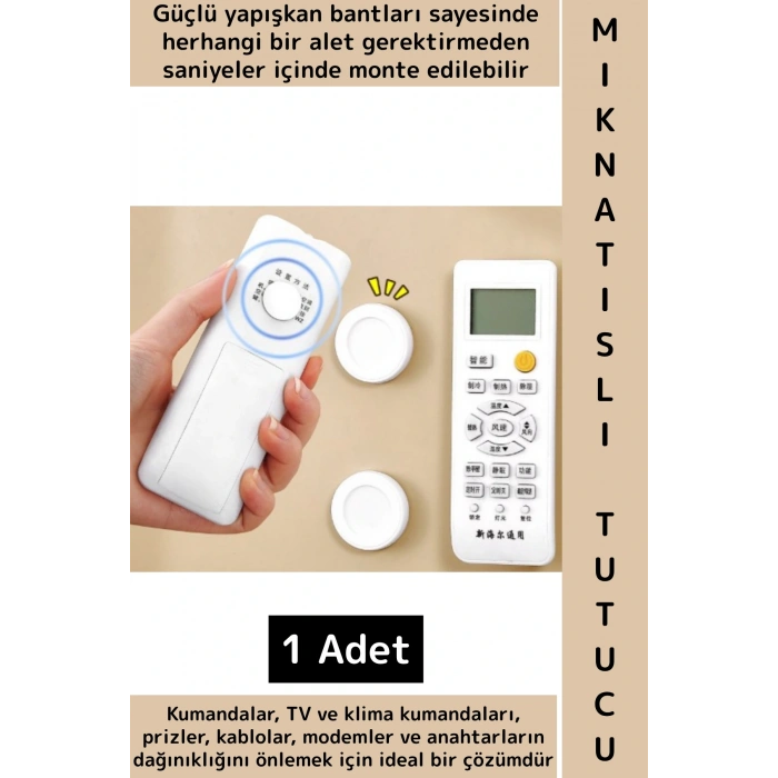 Kendinden Güçlü Yapışkanlı Ev Ofis Kumanda Telefon Model Küçük Eşya Çok Amaçlı Mıknatıslı Tutucu