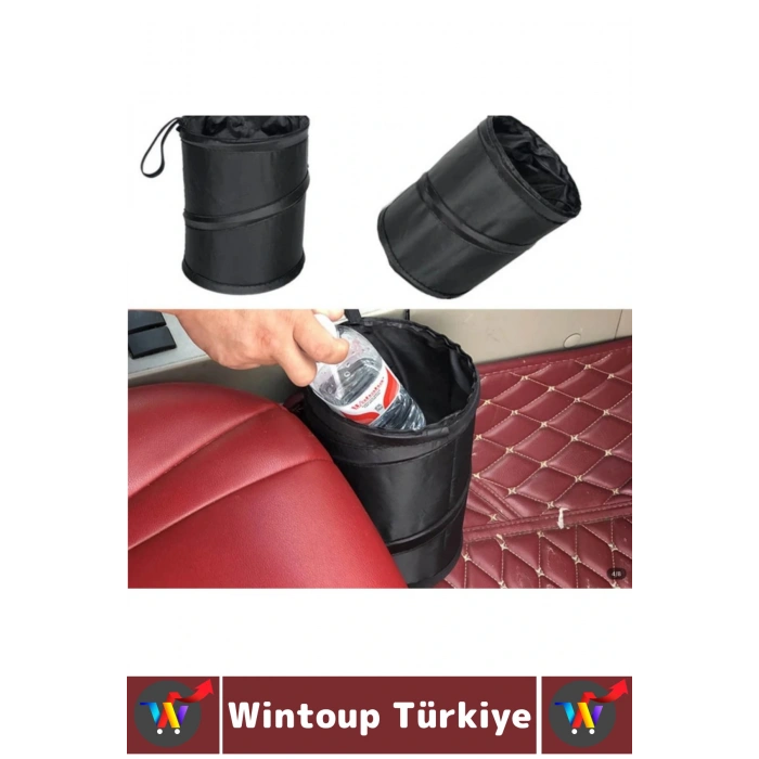 Dayanıklı Oto Koltuk Arkası Başlığa Asılabilir Outdoor Kamp Piknik Araç İçi Katlanabilir Çöp Torbası