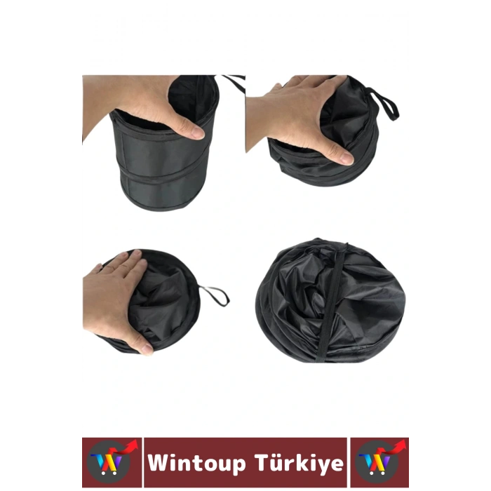 Dayanıklı Oto Koltuk Arkası Başlığa Asılabilir Outdoor Kamp Piknik Araç İçi Katlanabilir Çöp Torbası