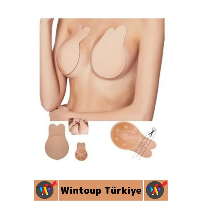 Kendinden Yapışkanlı Tekrar Kullanılabilir İnce Tasarım Hayalet Sütyen Ten Renk