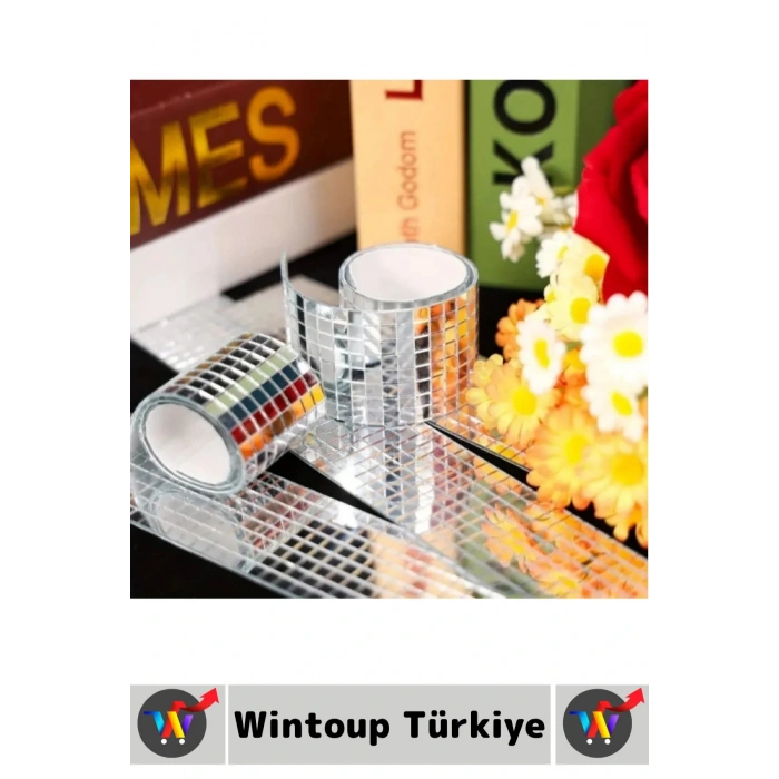 Kolay Kesilebilen Esnek Kendinden Yapışkanlı Gümüş Renk Çok Şık Süsleme Dekorasyon Bantı 4 CmX1 Mtre