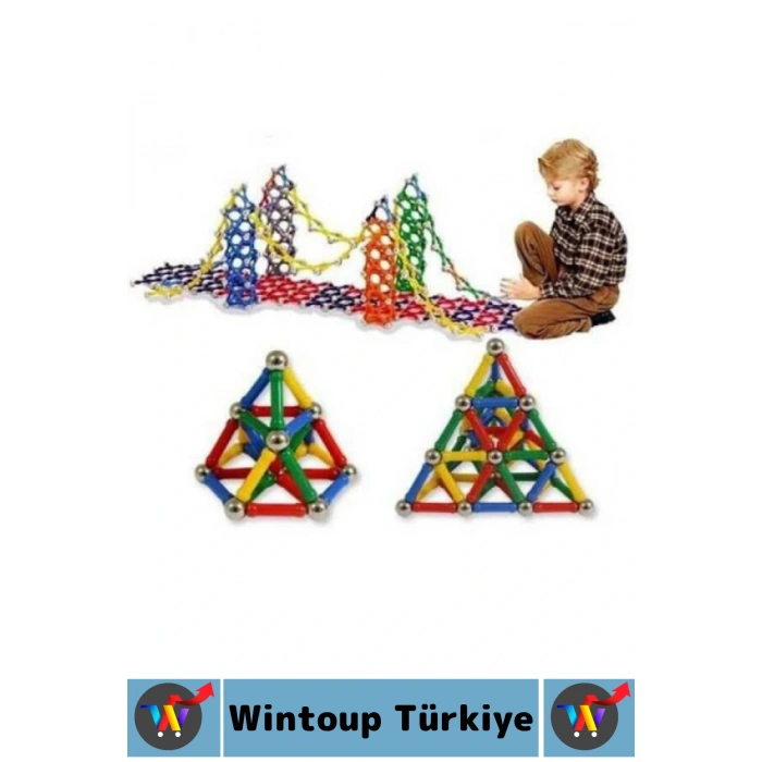 Eğitici Motor Beceri El Göz Koordinasyonu Geliştiren Eğlenceli Çocuk Manyetik Lego Seti 37 Parça