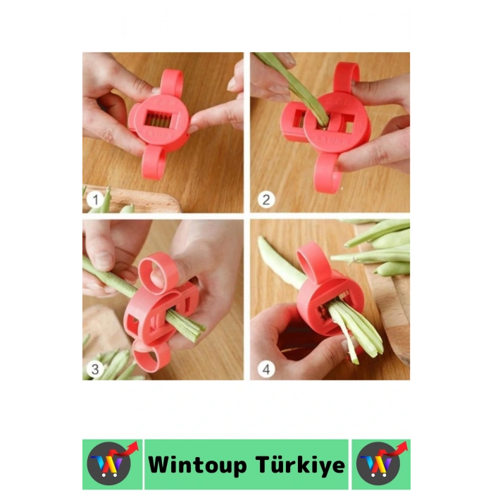 Ergonomik Tutuş Mutfak Kaymaz Hızlı Pratik Bamya Bakla Taze Fasulye Dilimleme Ayıklama Aparatı