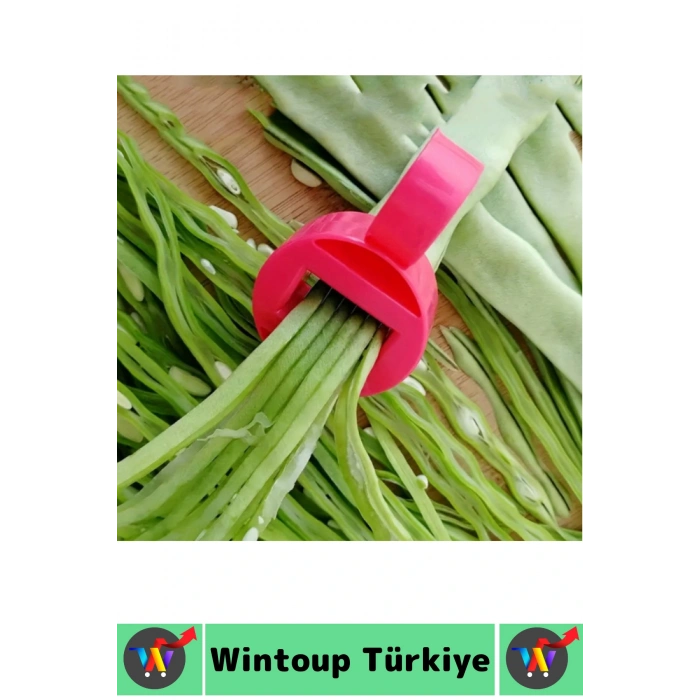 Ergonomik Tutuş Mutfak Kaymaz Hızlı Pratik Bamya Bakla Taze Fasulye Dilimleme Ayıklama Aparatı