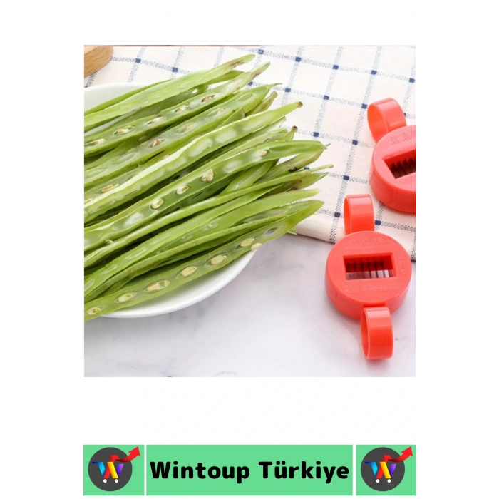 Ergonomik Tutuş Mutfak Kaymaz Hızlı Pratik Bamya Bakla Taze Fasulye Dilimleme Ayıklama Aparatı