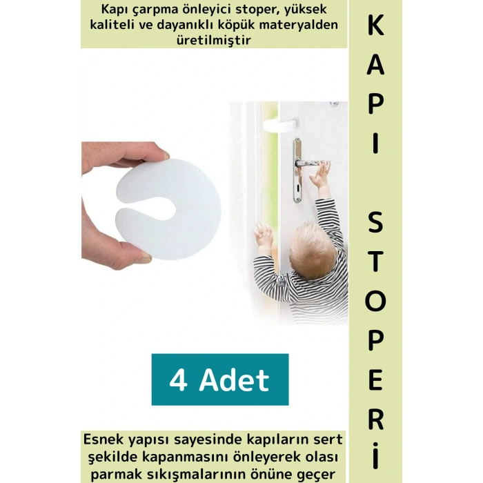Dayanıklı Esnek Ev Çocuk Odası Çekmece Dolap Çarpma Darbe Gürültü Önleyici Köpük Kapı Stoperi 4 Adet