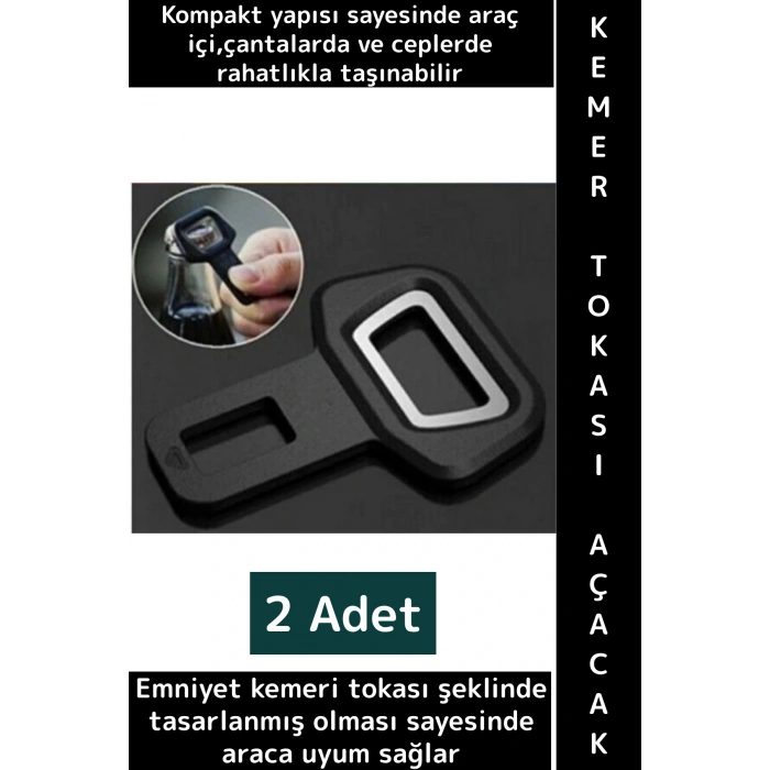 Premium Kompakt Çanta Cep Boy Araç İçi İşlevsel Çok Şık Pratik Kemer Tokası Tasarımlı Açacak 2 Adet