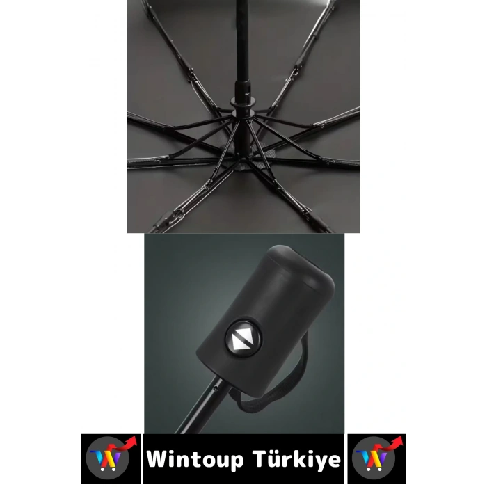 Kompakt Çanta Boy Seyahat Tipi Dayanıklı Otomatik Açma Kapama Güçlendirilmiş 8 Telli Kılıflı Şemsiye