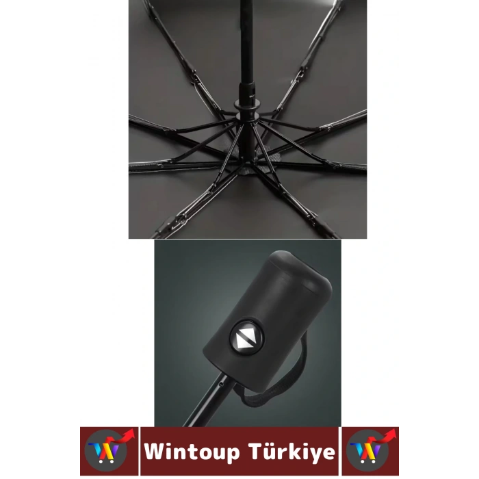 Kompakt Çanta Boy Seyahat Tipi Dayanıklı Otomatik Açma Kapama Güçlendirilmiş 8 Telli Kılıflı Şemsiye