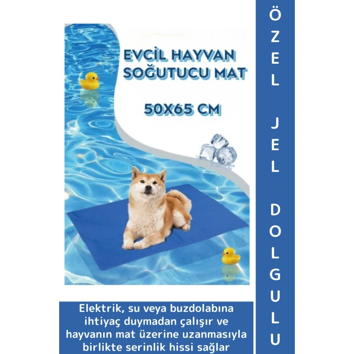 Evcil Hayvan Kolay Temizlenir Hafif Kaymaz Özel Jel Dolgulu Kedi Köpek Soğutucu Yatak Mat 50 X 65 Cm