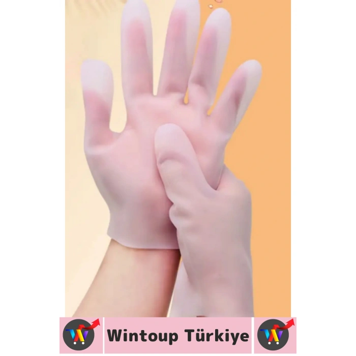 Kadın Güzellik Cilt El Derinlemesine Bakım Konforlu Rahat Esnek Silikon Nemlendirici Eldiven 1 Çift