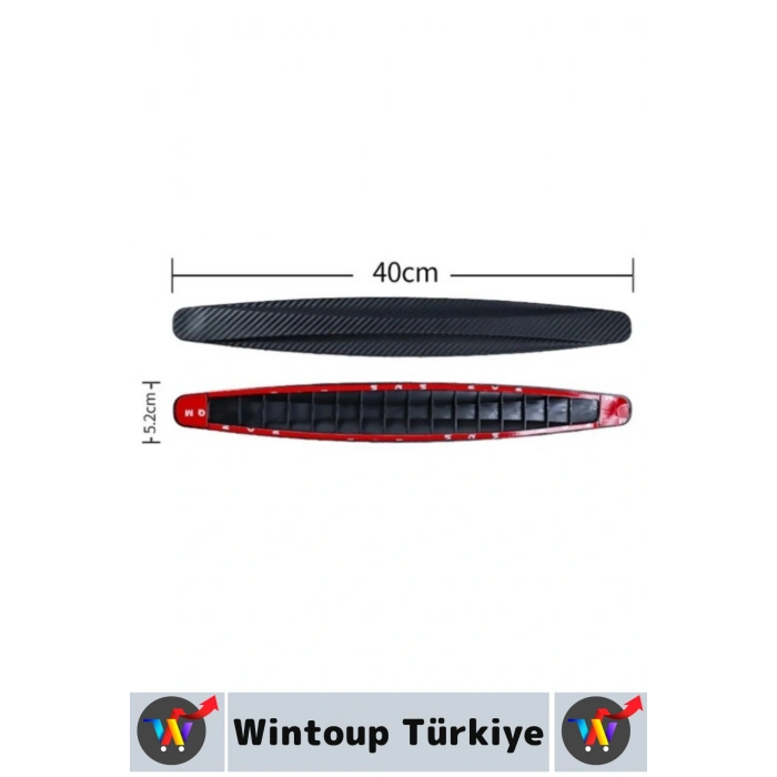 Kendinden Yapışkanlı Otomobil Çarpma Çizilme Önleyen Beyaz Karbon Desenli Şık Araba Tampon Koruyucu
